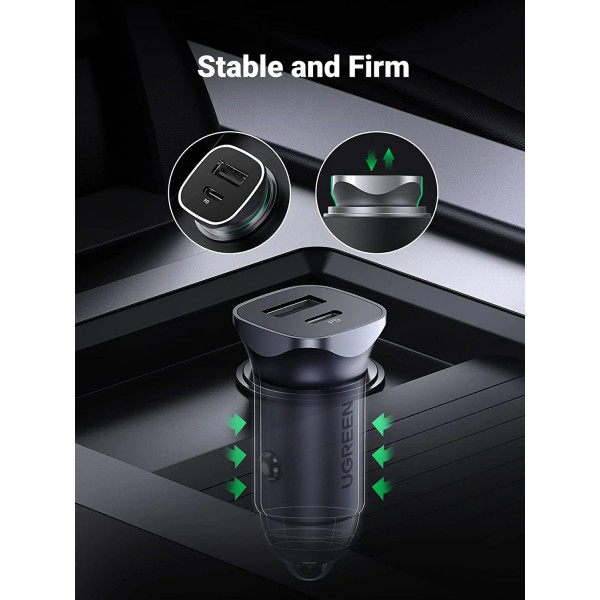 stable Ugreen A+C Dual-Port Car Charger - xprs