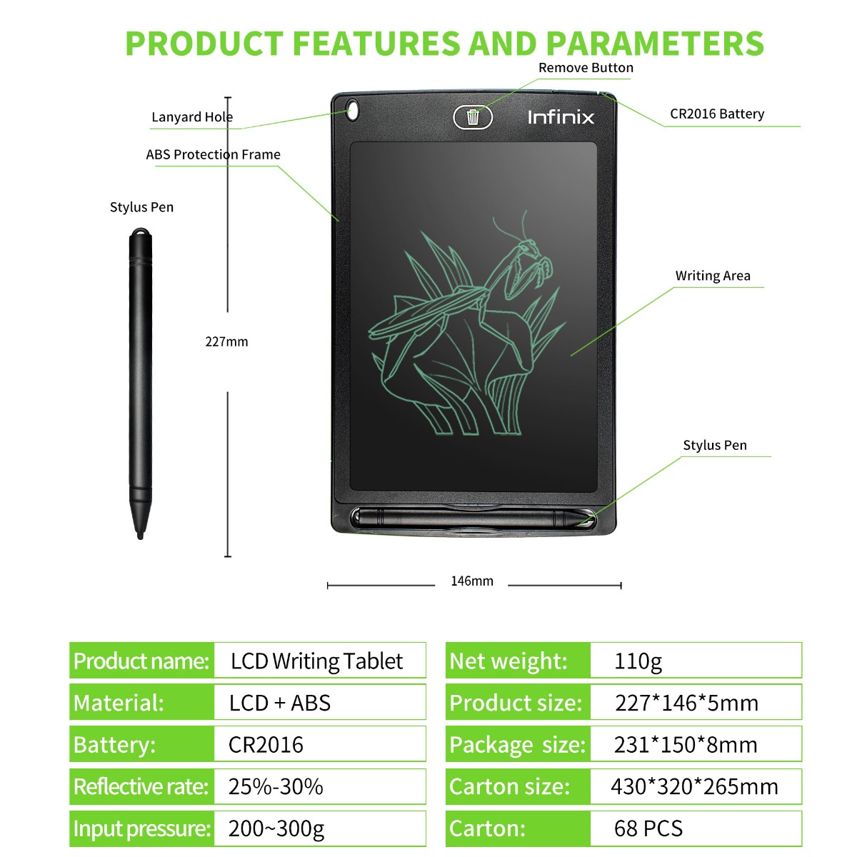 Tablette D'écriture LCD INFINIX - XWT03